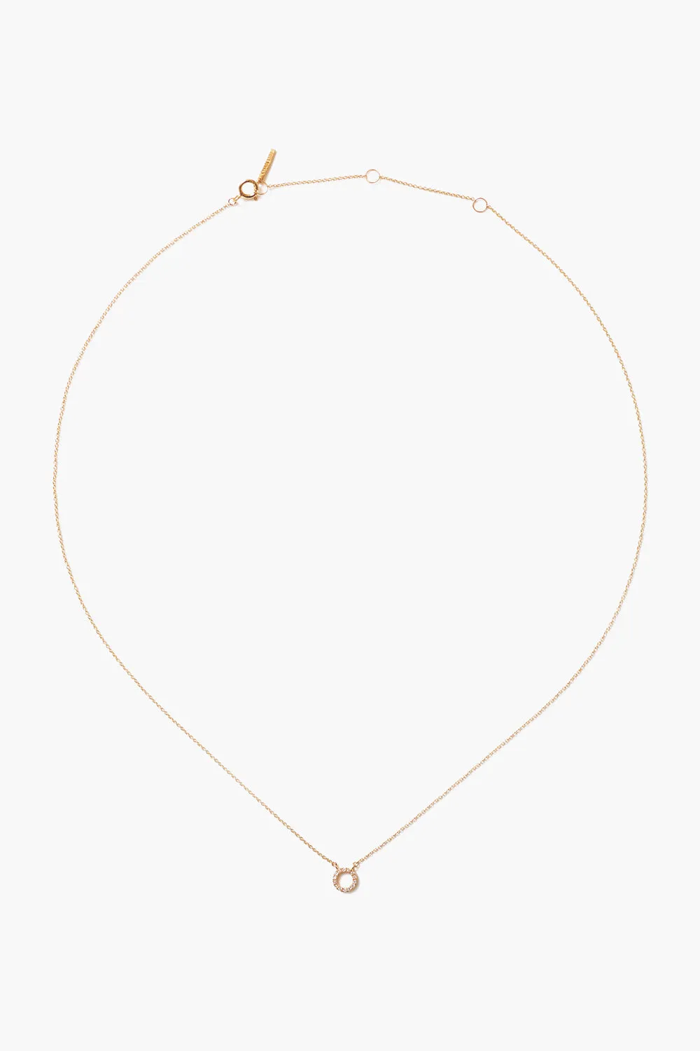 14k Gold and White Diamond Initial Necklace