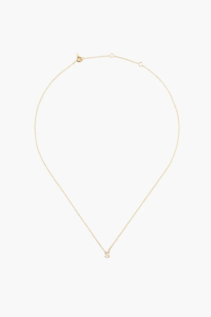 14k Gold and White Diamond Initial Necklace