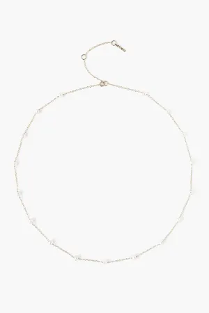 14k White Freshwater Pearl Necklace