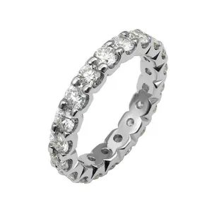 14K White Gold Eternity Diamond Band