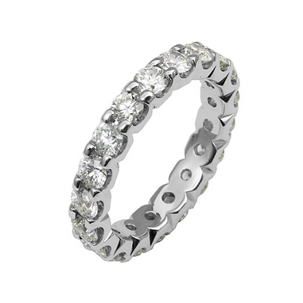14K White Gold Eternity Diamond Band