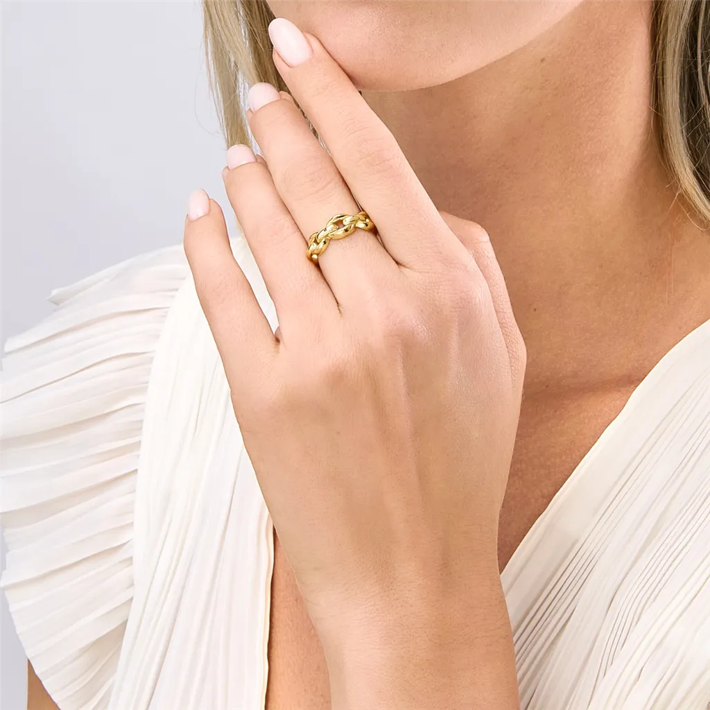 14K Yellow Gold Open Cable Ring