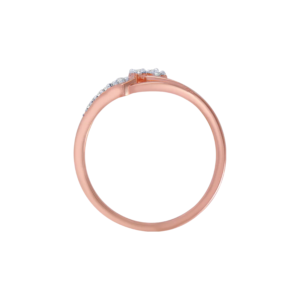 14KT (585) Rose Gold And Diamond Ring For Women