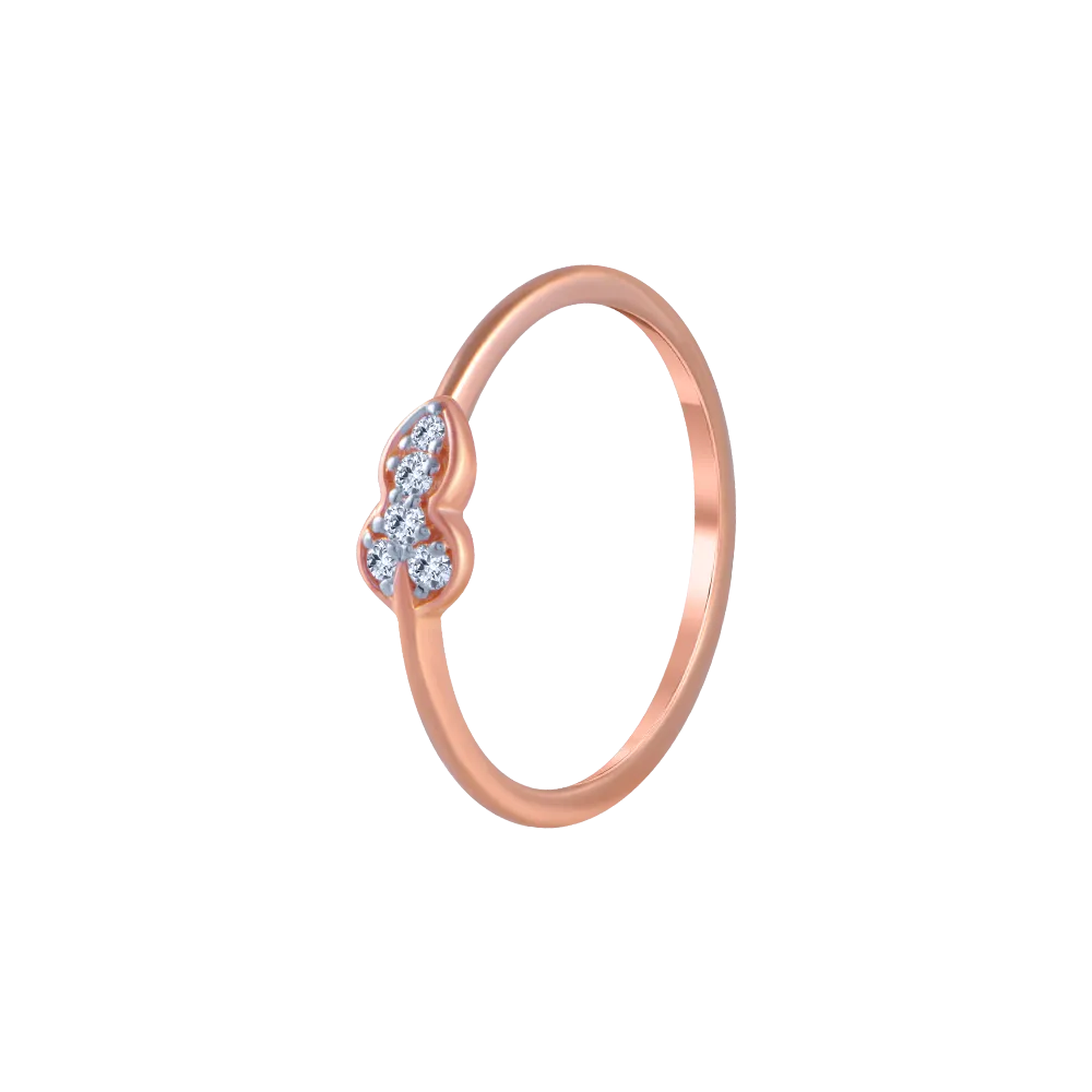 14KT (585) Rose Gold And Diamond Ring For Women