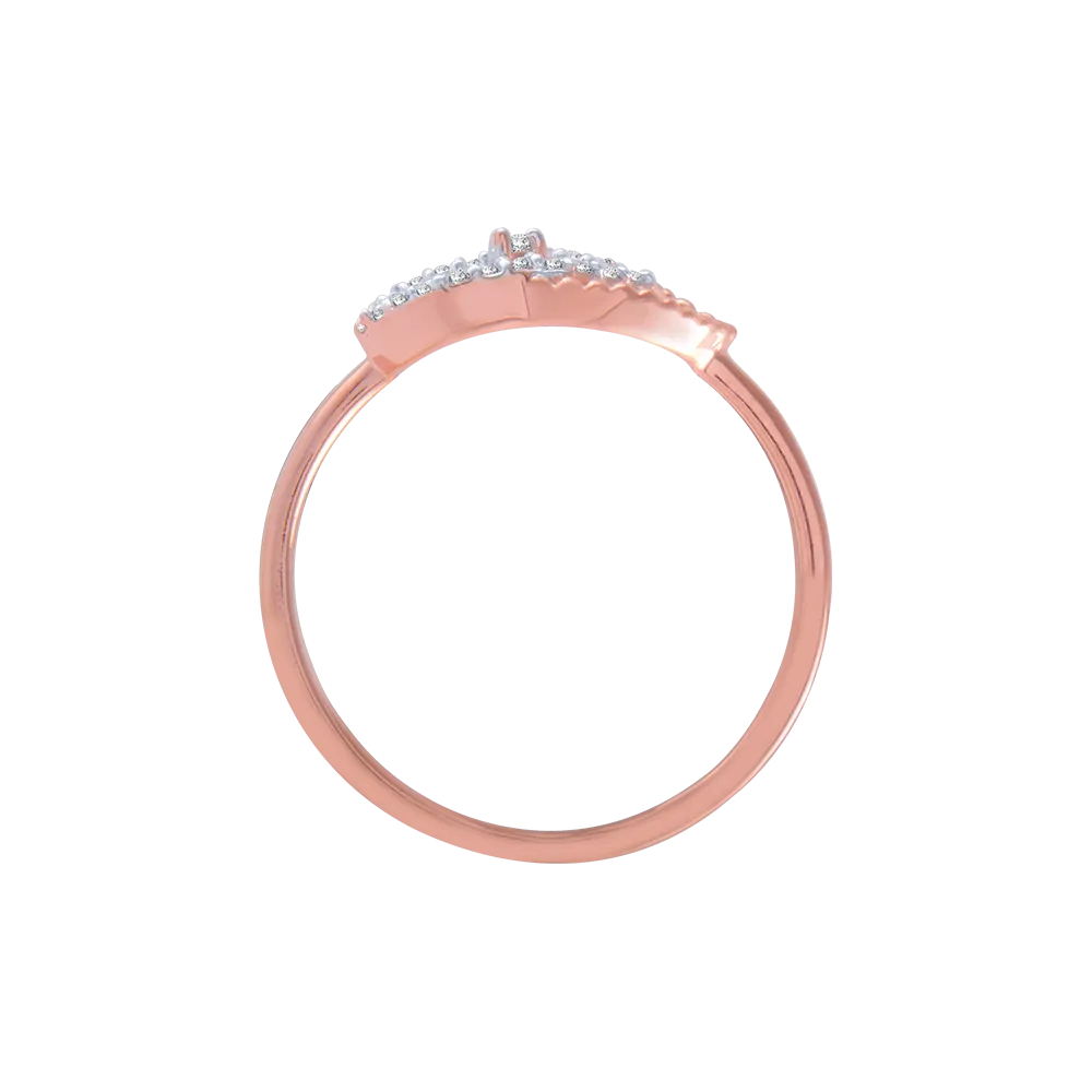 14KT (585) Rose Gold And Diamond Ring For Women