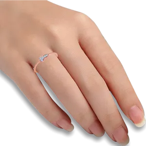 14KT (585) Rose Gold And Diamond Ring For Women