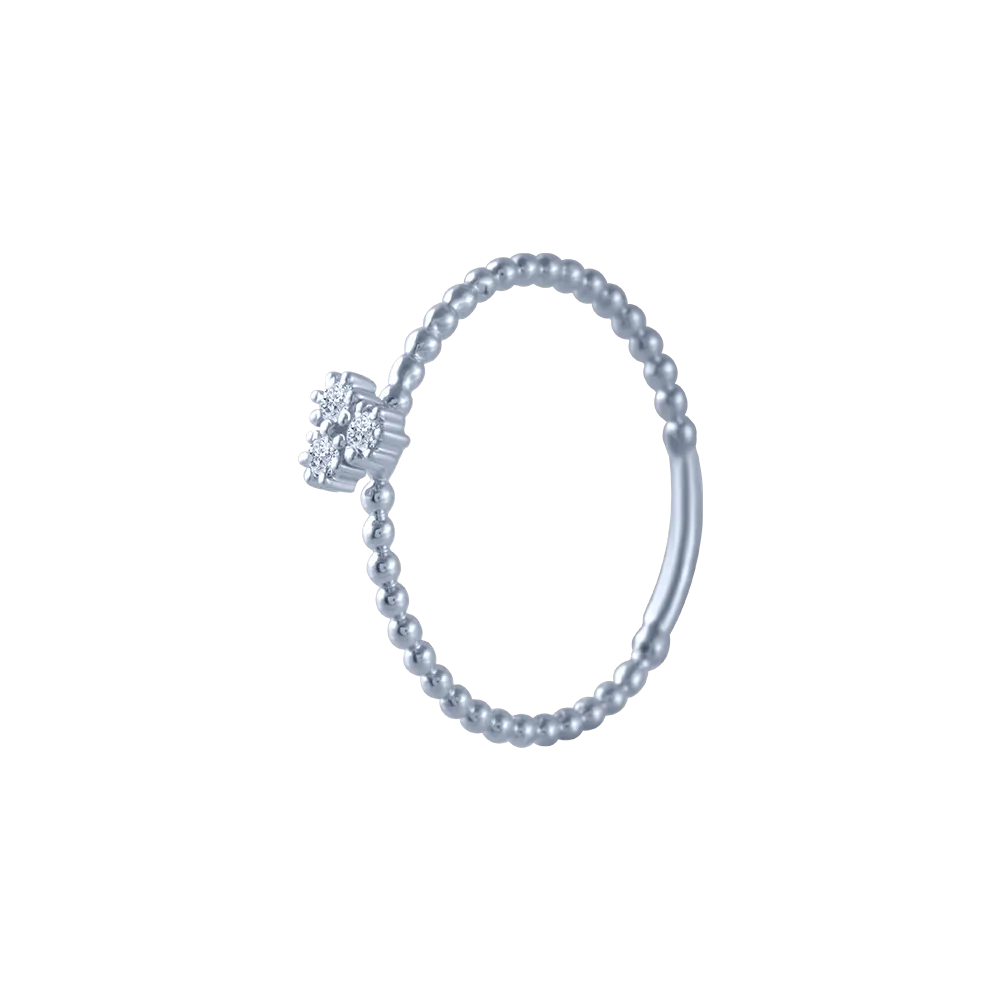 14KT (585) White Gold And Diamond Ring For Women