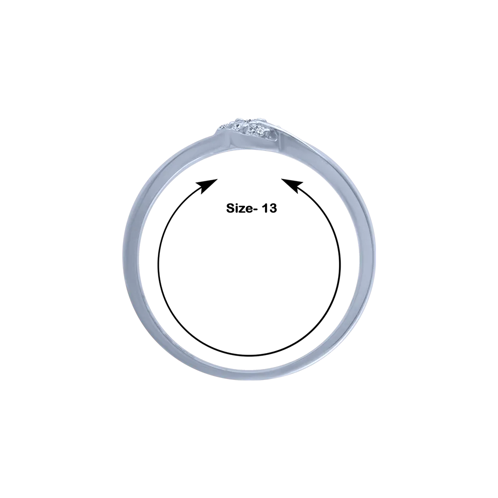 14KT (585) White Gold And Diamond Ring For Women
