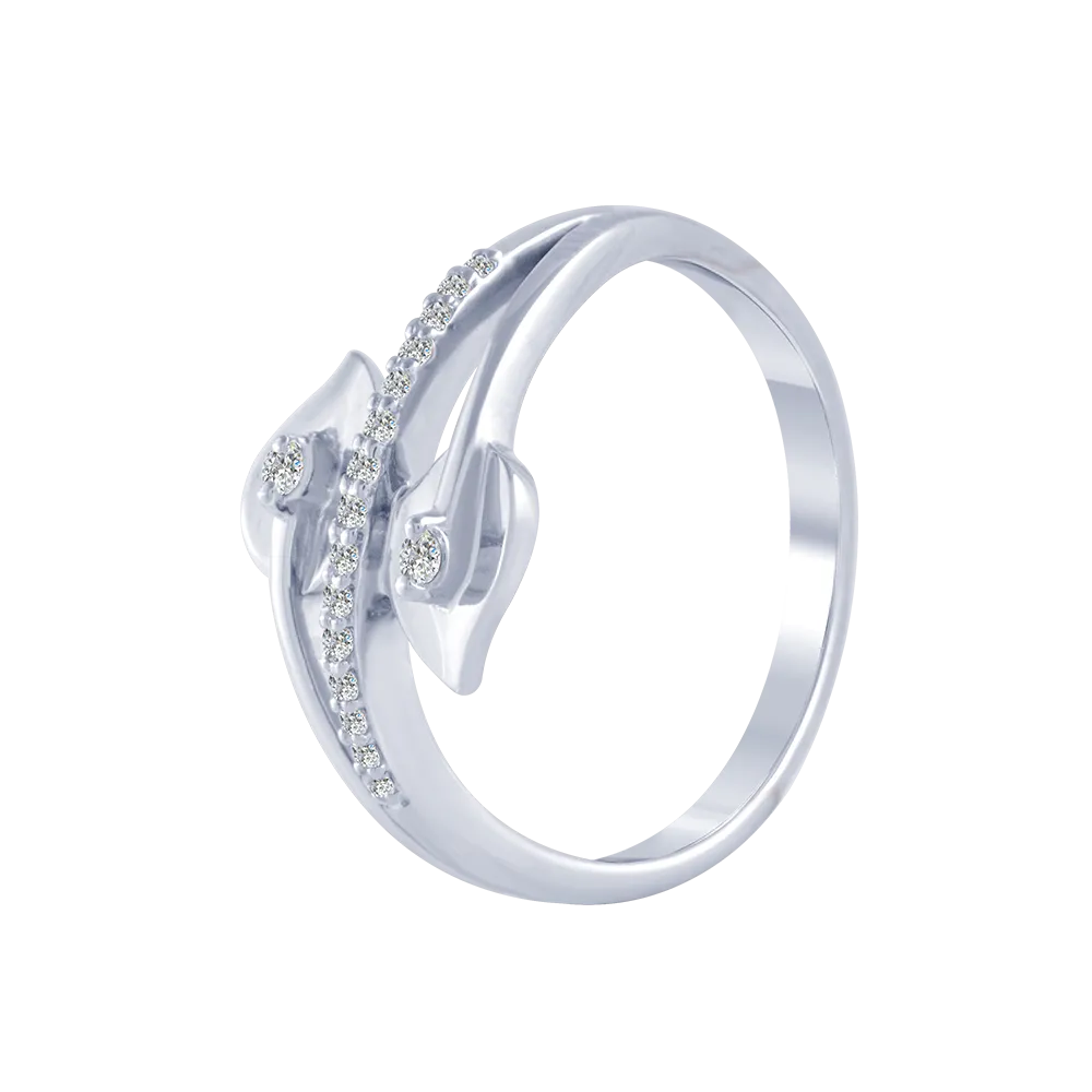 14KT (585) White Gold And Diamond Ring For Women