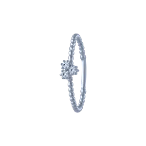 14KT (585) White Gold And Diamond Ring For Women