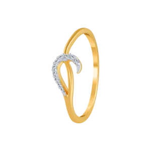 14KT (585) Yellow Gold And Diamond Ring For Women