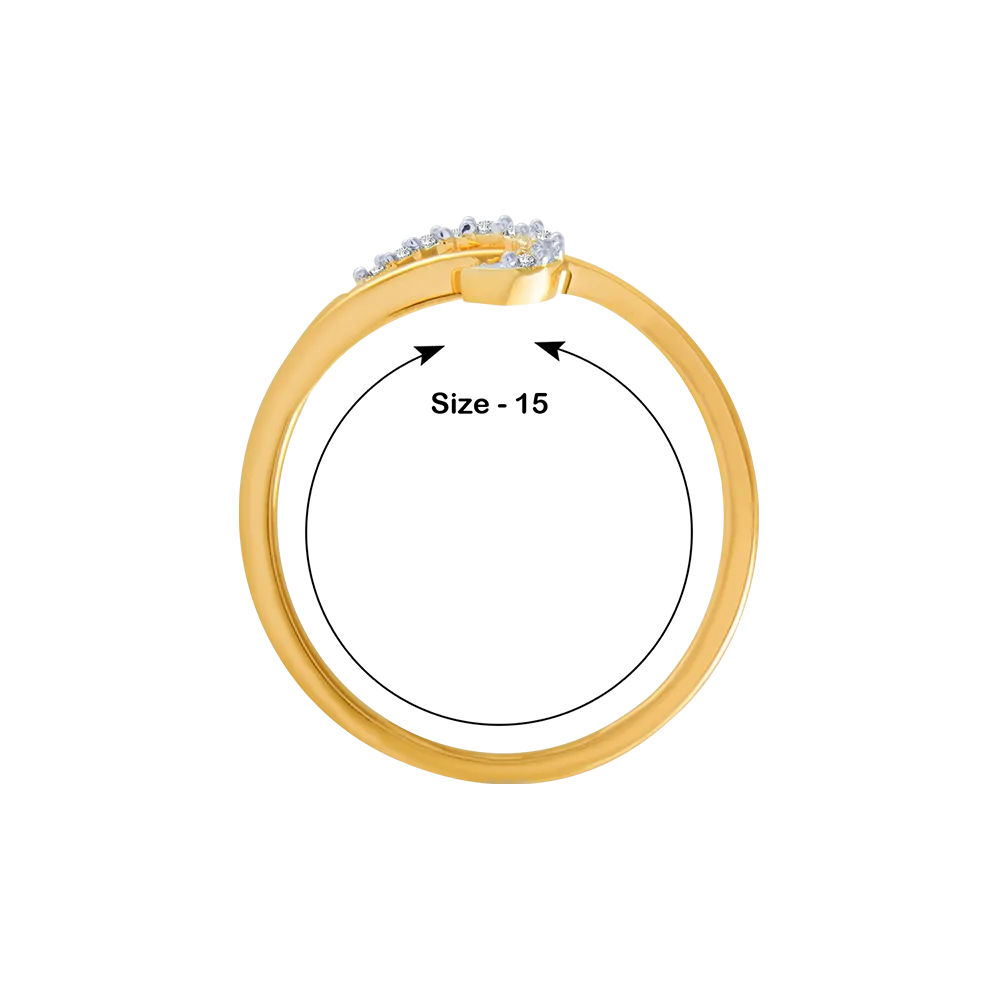 14KT (585) Yellow Gold And Diamond Ring For Women