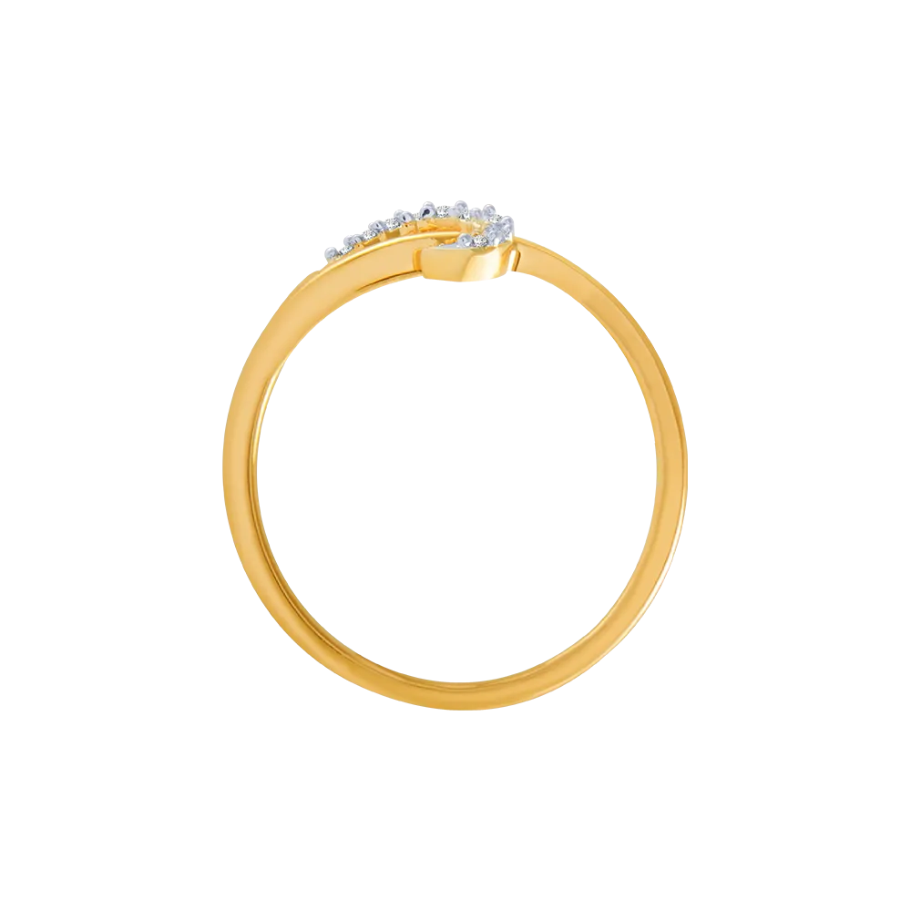 14KT (585) Yellow Gold And Diamond Ring For Women