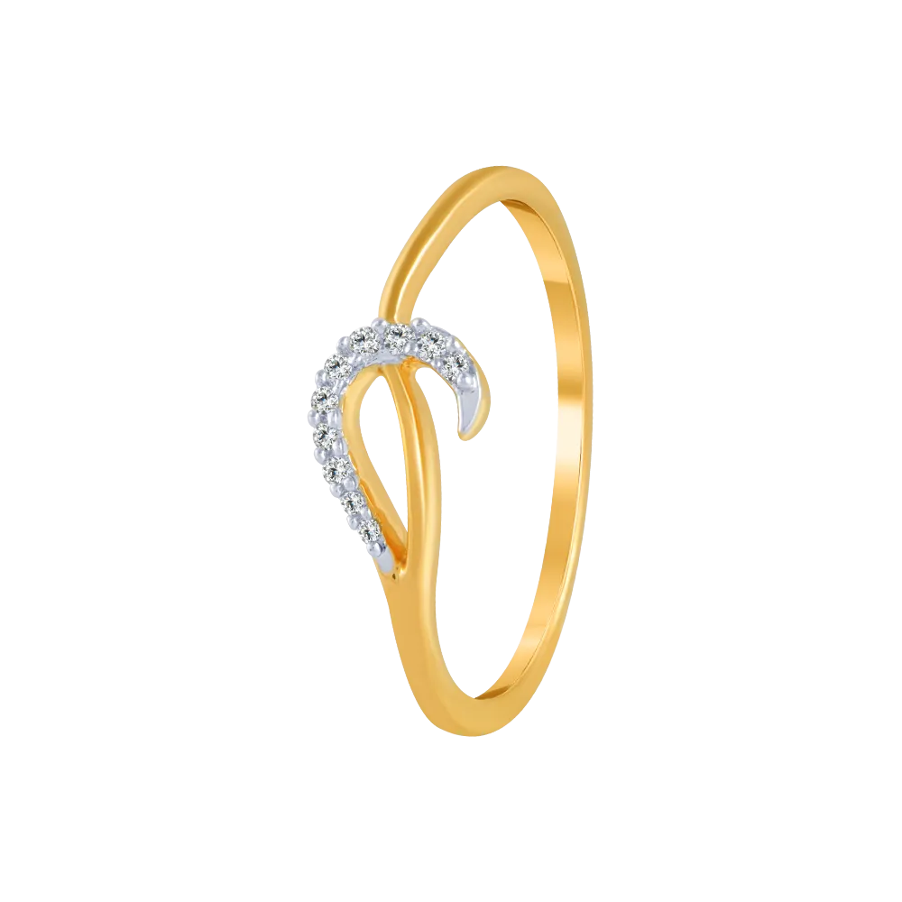 14KT (585) Yellow Gold And Diamond Ring For Women