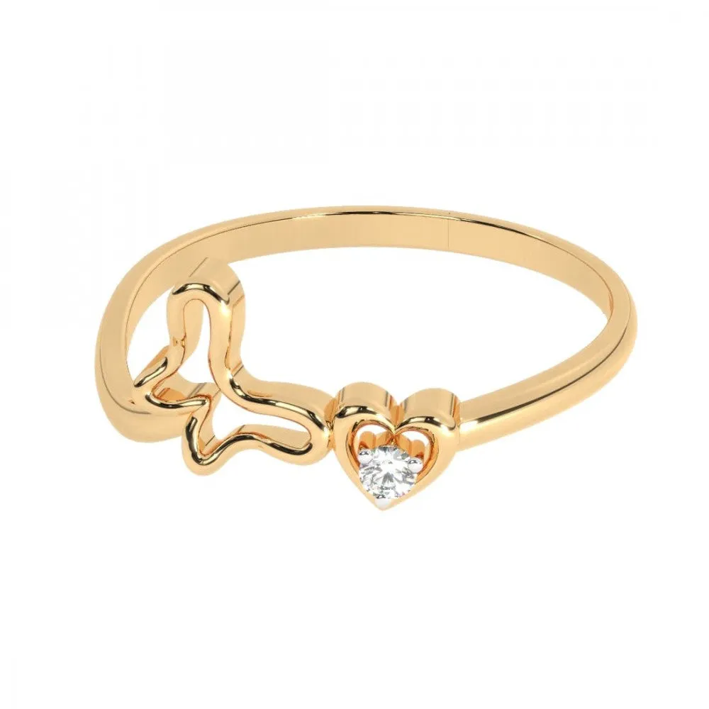 14KT (585) Yellow Gold Ring For Women