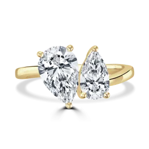 18ct yellow gold 'Toi et Moi' laboratory grown diamond 2.6ct ring
