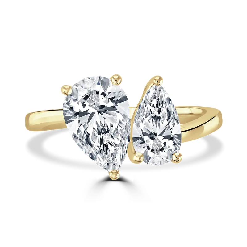 18ct yellow gold 'Toi et Moi' laboratory grown diamond 2.6ct ring