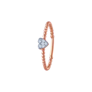 18KT (750) Rose Gold And Diamond Ring For Women