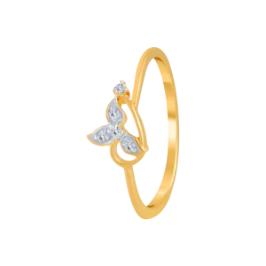 18KT (750) Yellow Gold And Diamond Ring For Women