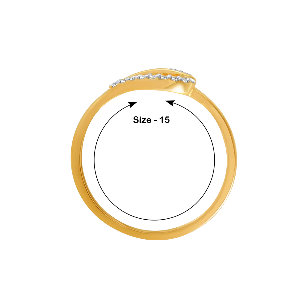 18KT (750) Yellow Gold And Diamond Ring For Women