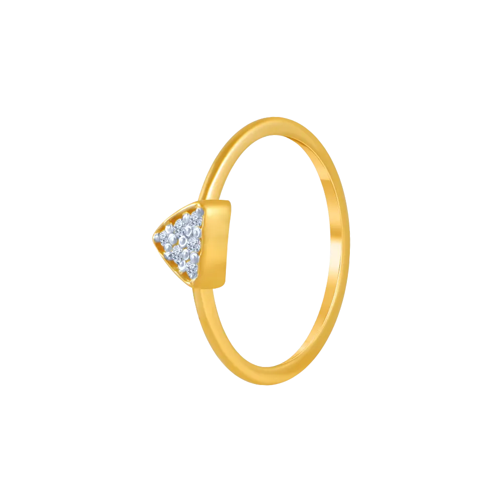 18KT (750) Yellow Gold And Diamond Ring For Women