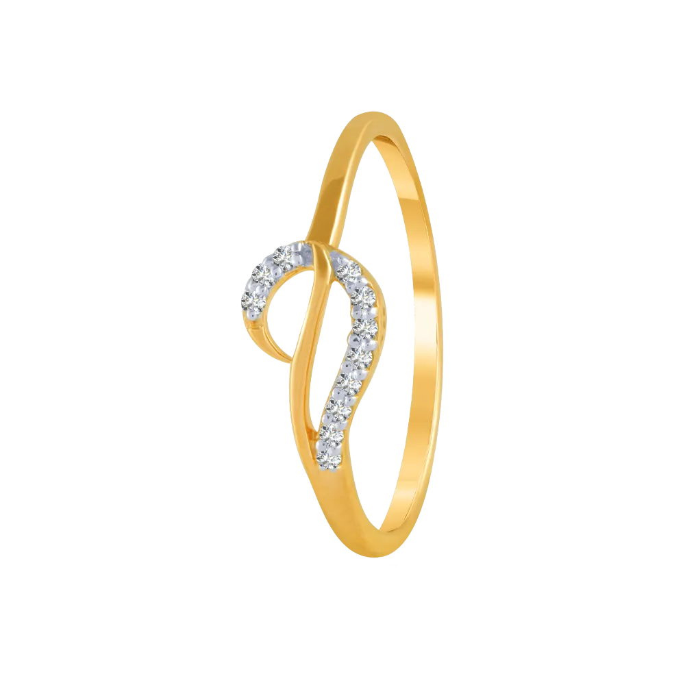 18KT (750) Yellow Gold And Diamond Ring For Women