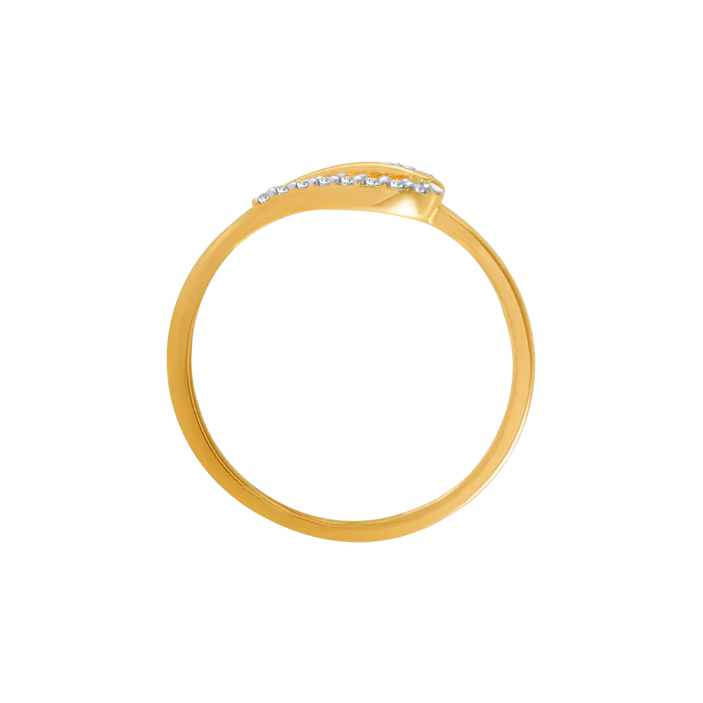 18KT (750) Yellow Gold And Diamond Ring For Women