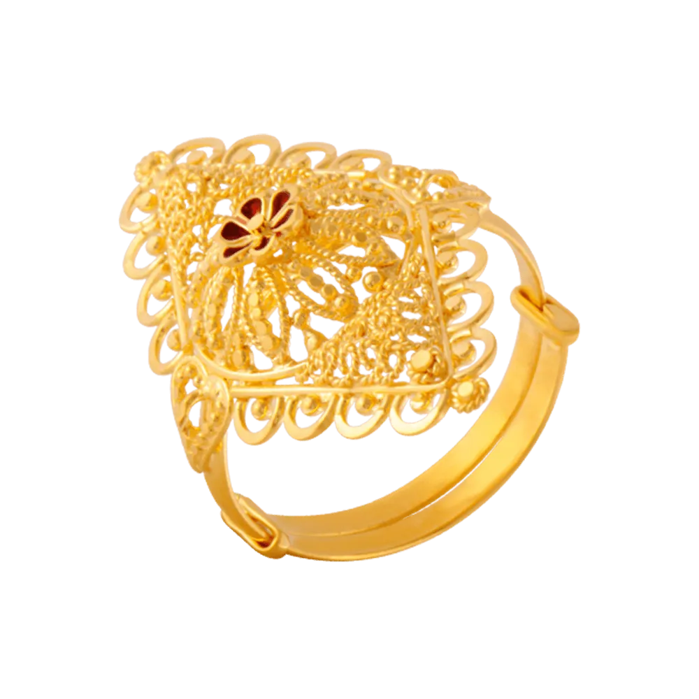 22KT Yellow Gold Ring For Women