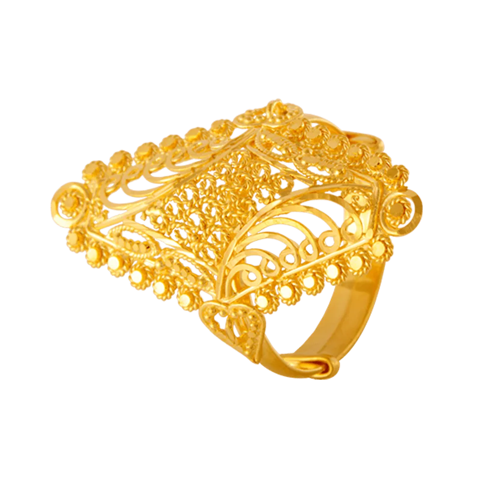 22KT Yellow Gold Ring For Women