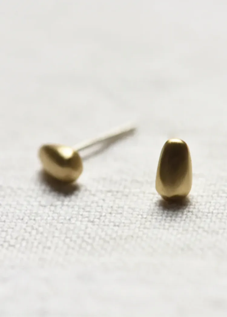 8.6.4. Design | Small Raindrop Studs | Brass