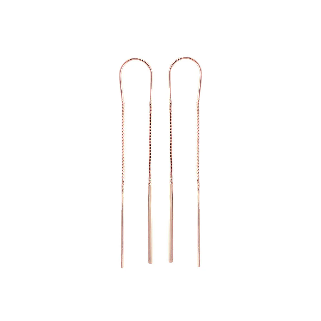 925 Silver Earrings with 18k Rose Gold Plating