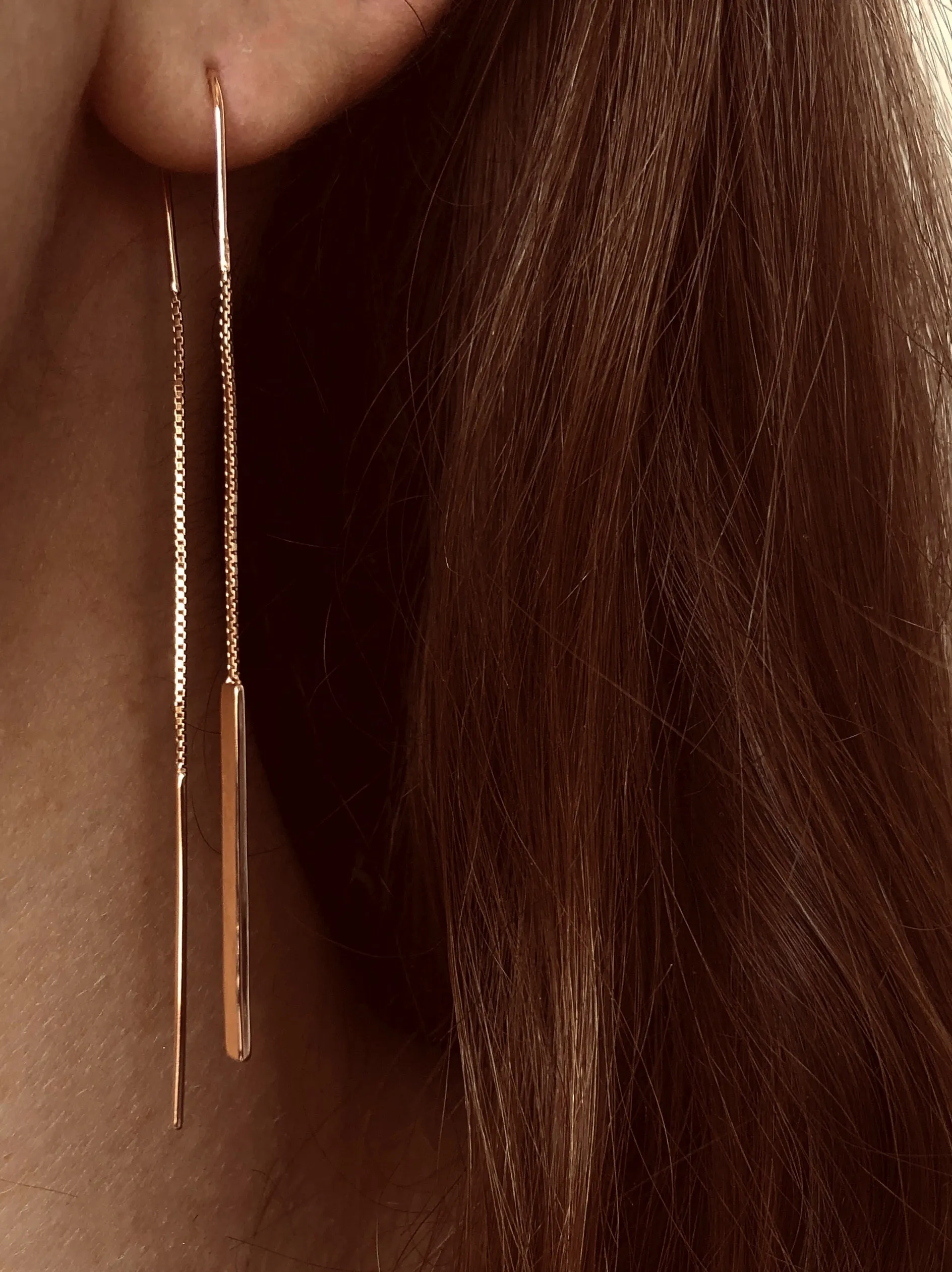 925 Silver Earrings with 18k Rose Gold Plating