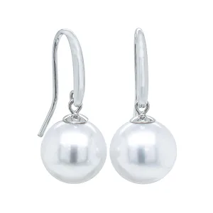 9ct White Gold 10mm South Sea Pearl Earrings