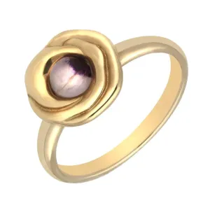 9ct Yellow Gold Blue John Stone Rose Ring