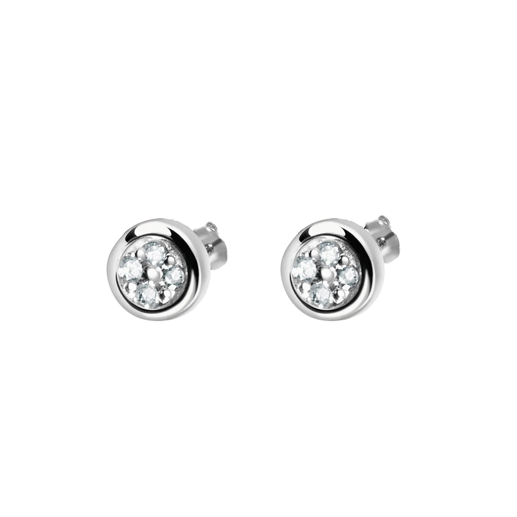 9k White Gold HSI Diamond Stud Earrings