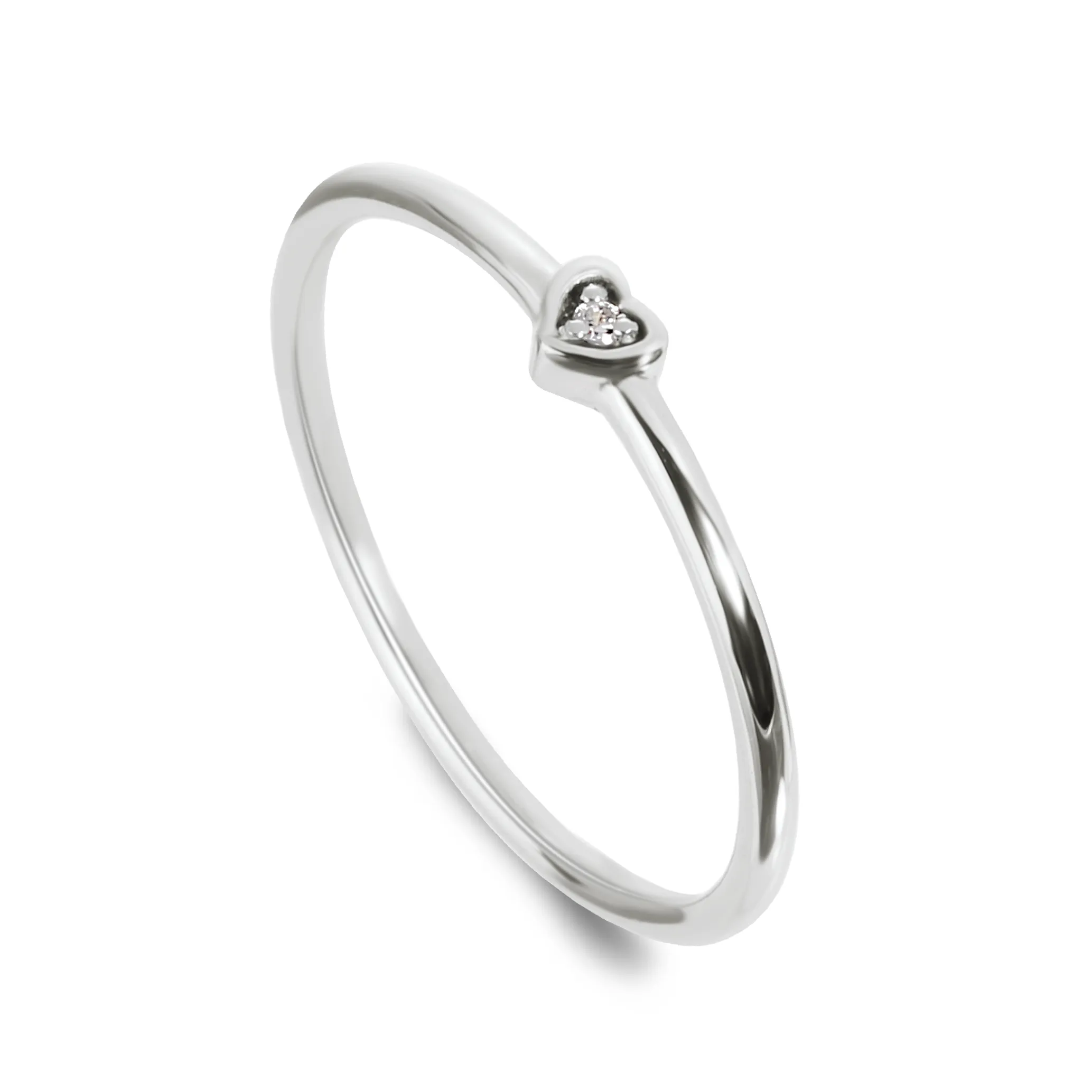 9k White Gold Ring Set with HSI Diamonds