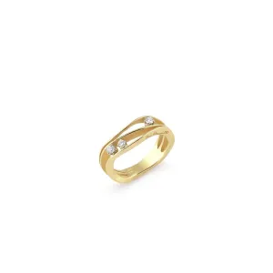 Annamaria Cammilli 18ct Yellow Sunrise Gold 0.19ct Diamond Dune Series Ring
