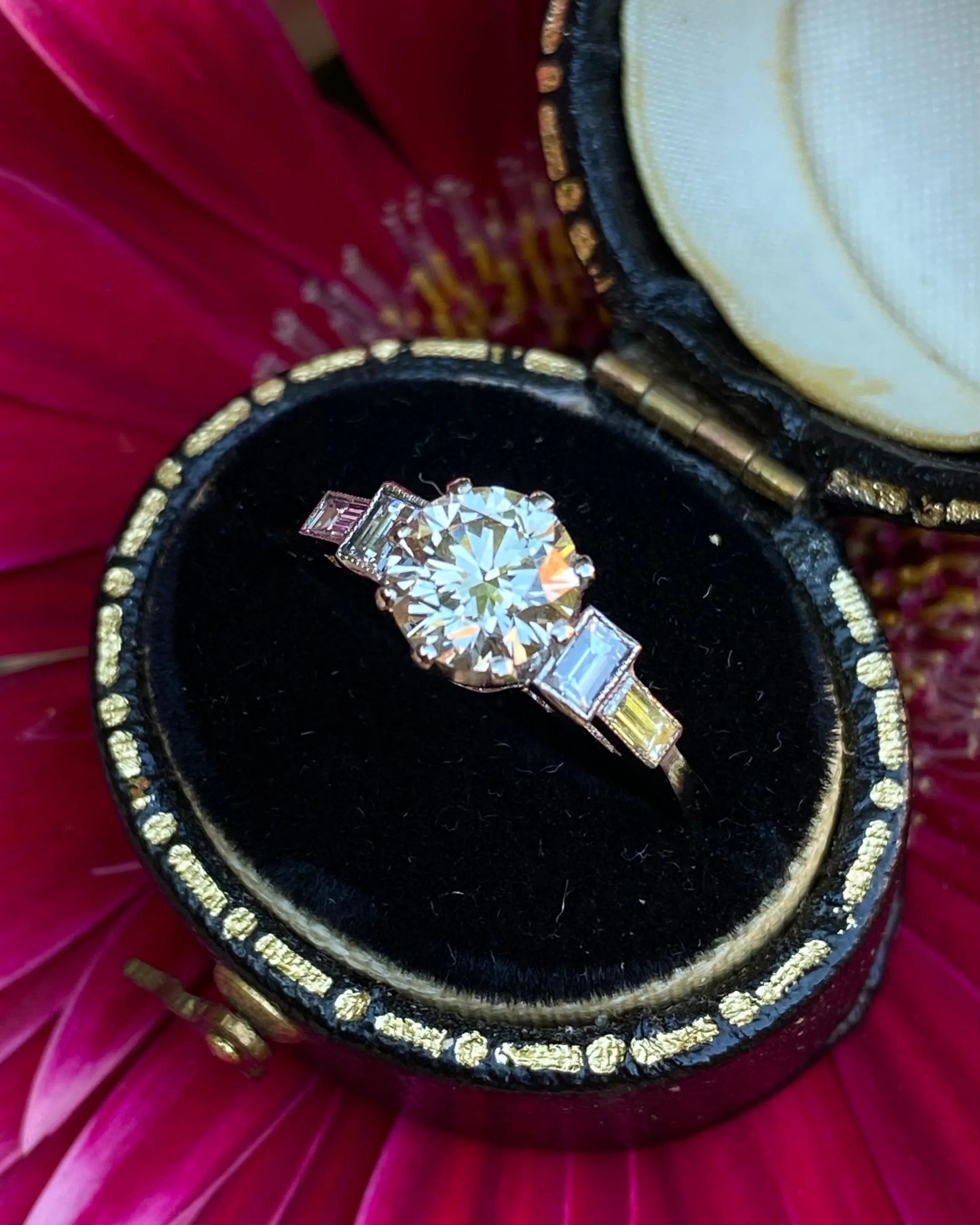 Art Deco Diamond Solitaire Platinum Ring 1.20ct