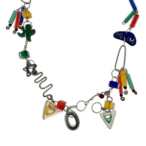 Art Glass Charm Necklace