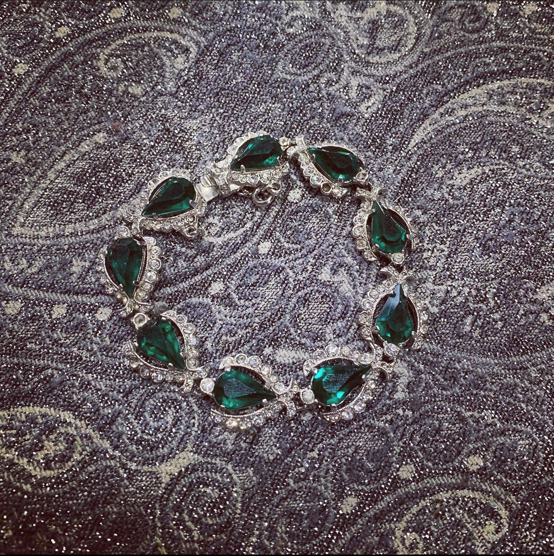 Attwood & Sawyer Vintage emerald green bracelet