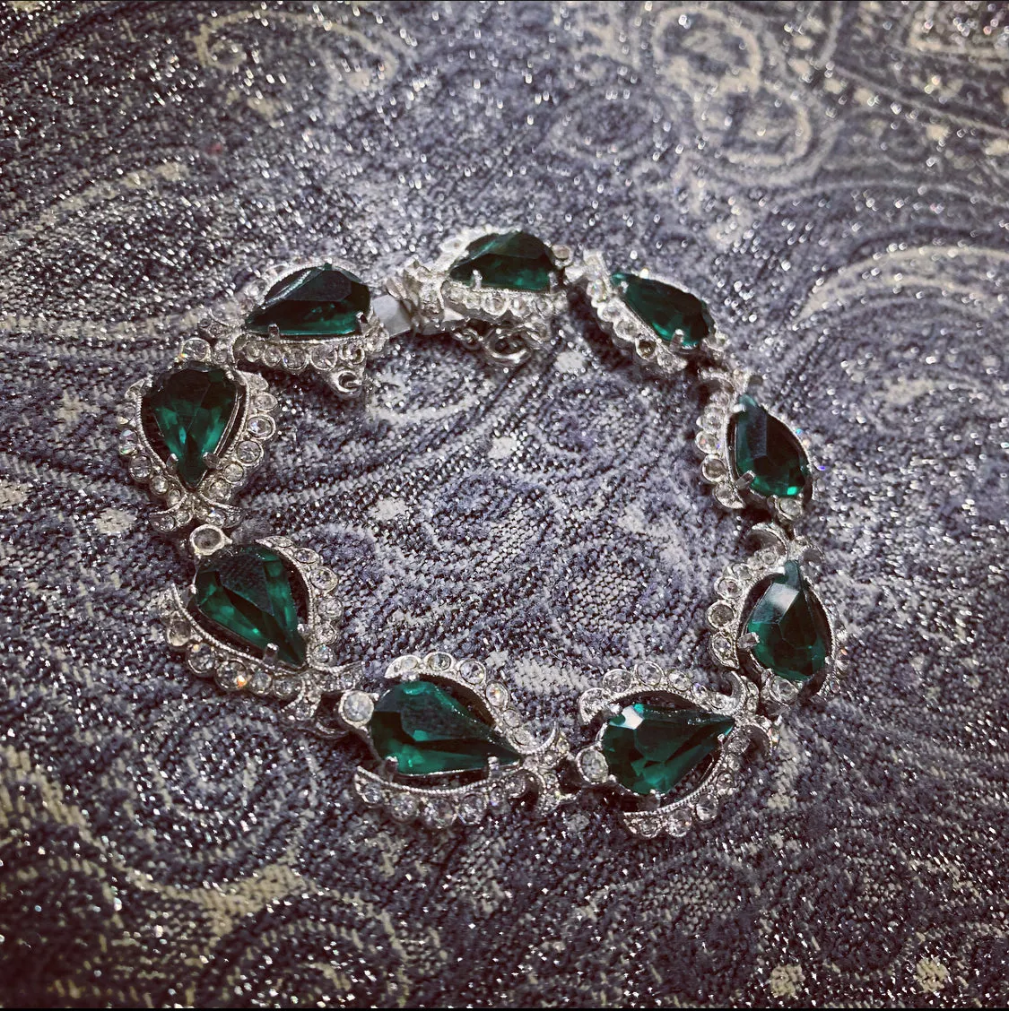 Attwood & Sawyer Vintage emerald green bracelet