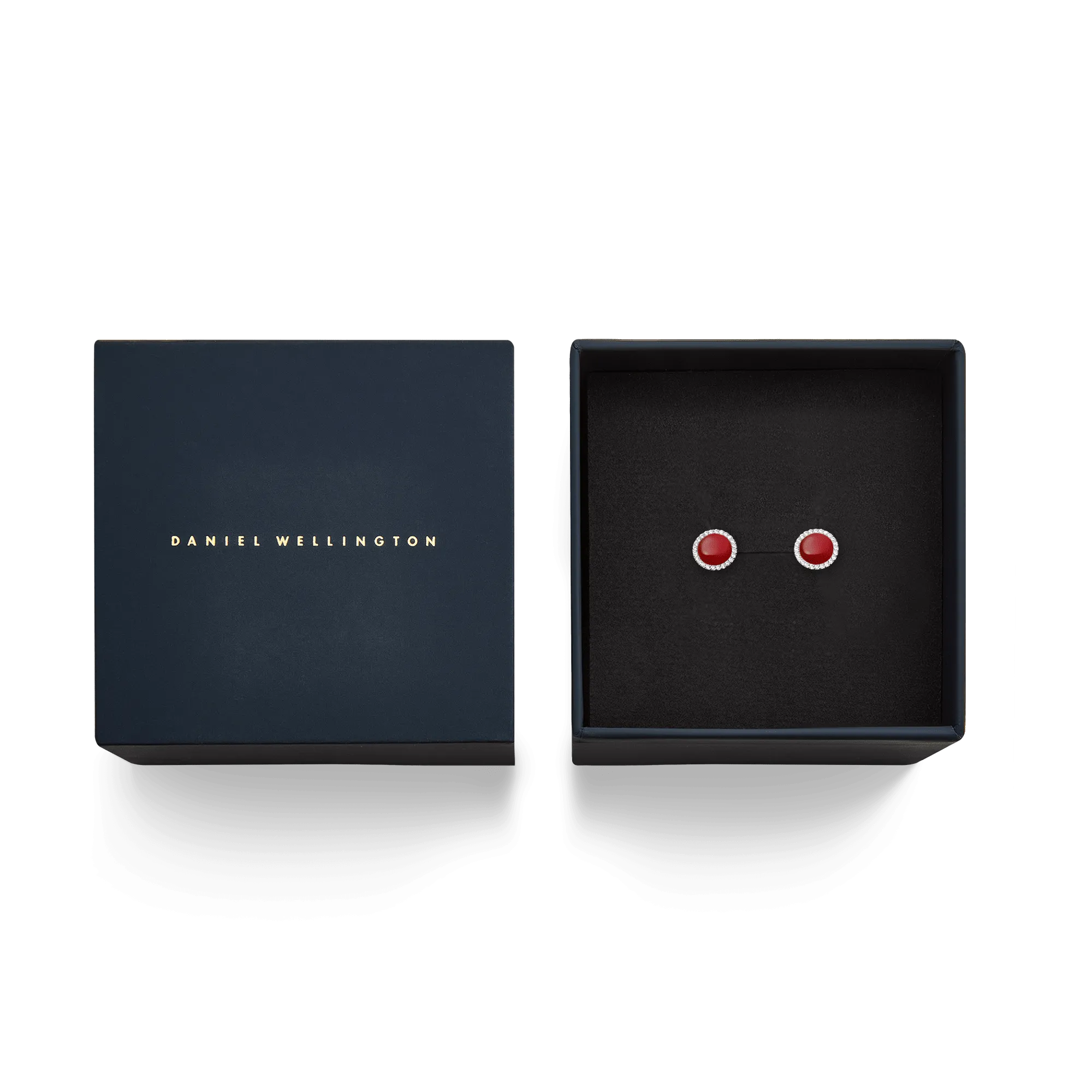 Audrey Earrings  Red Agathe Silver