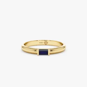 Baguette Sapphire Dome Ring, Annie