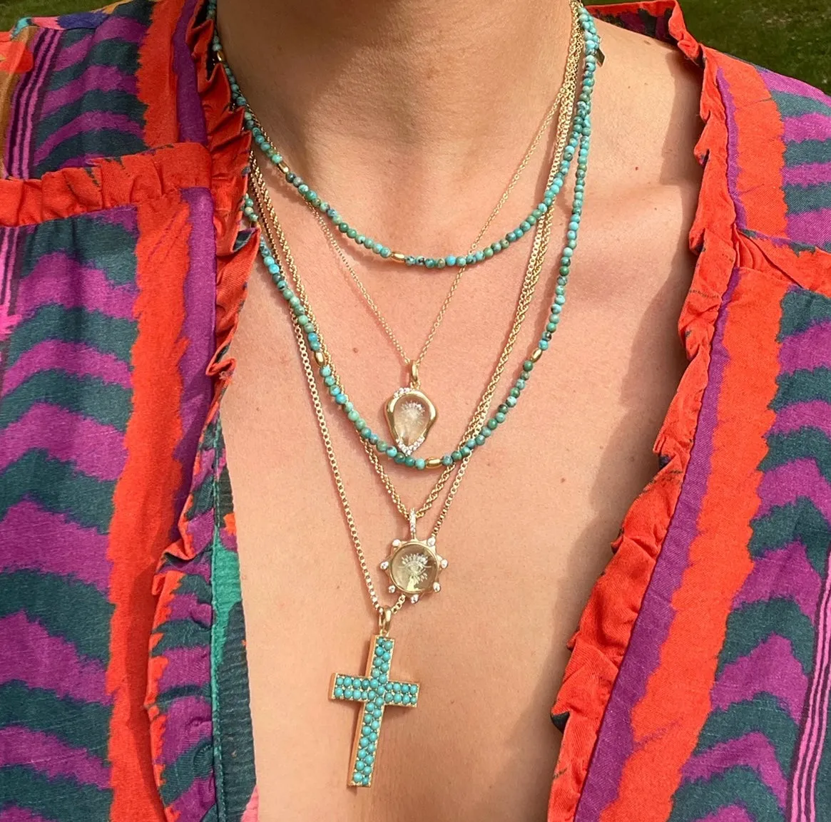 Bali Beaded Choker - Turquoise