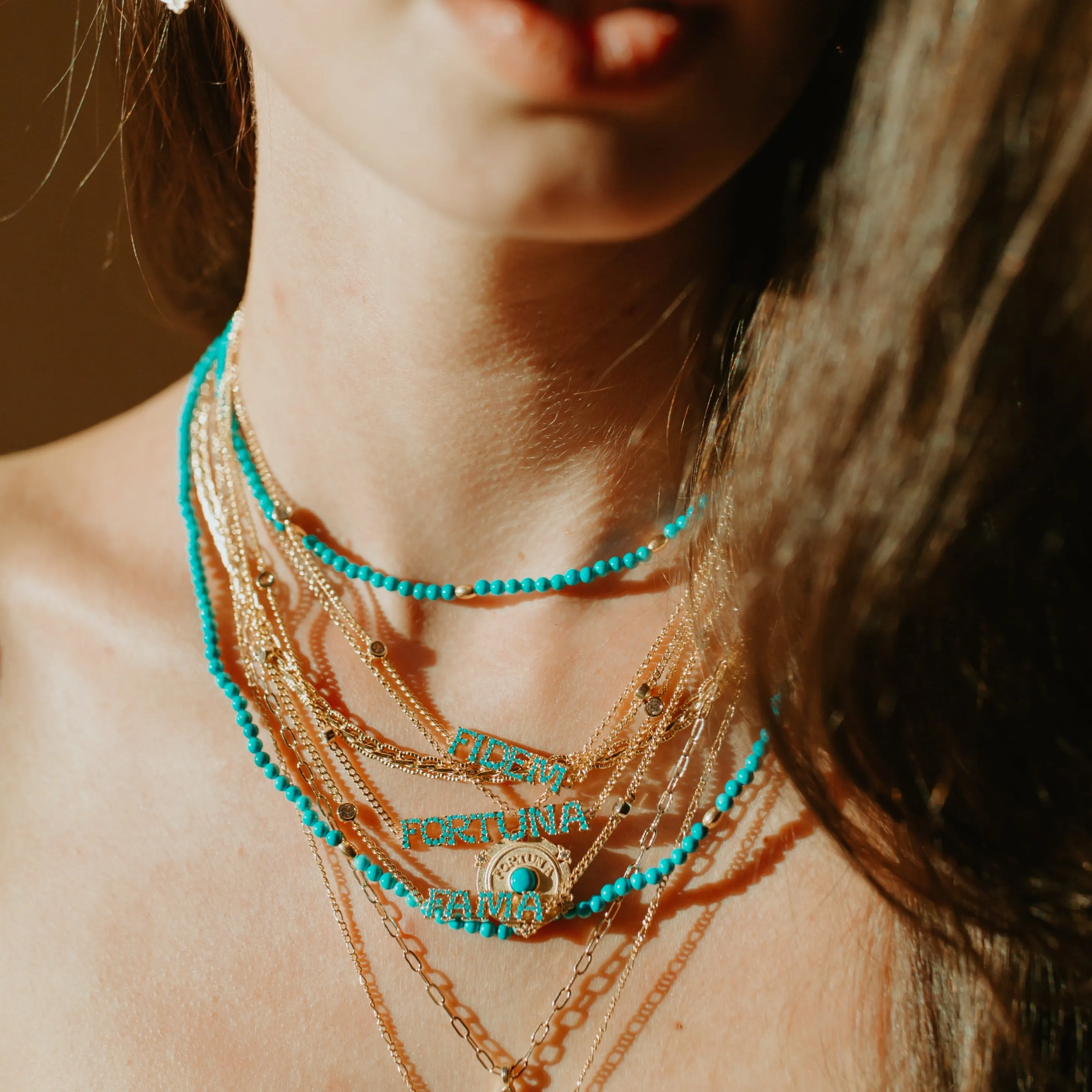 Bali Beaded Choker - Turquoise
