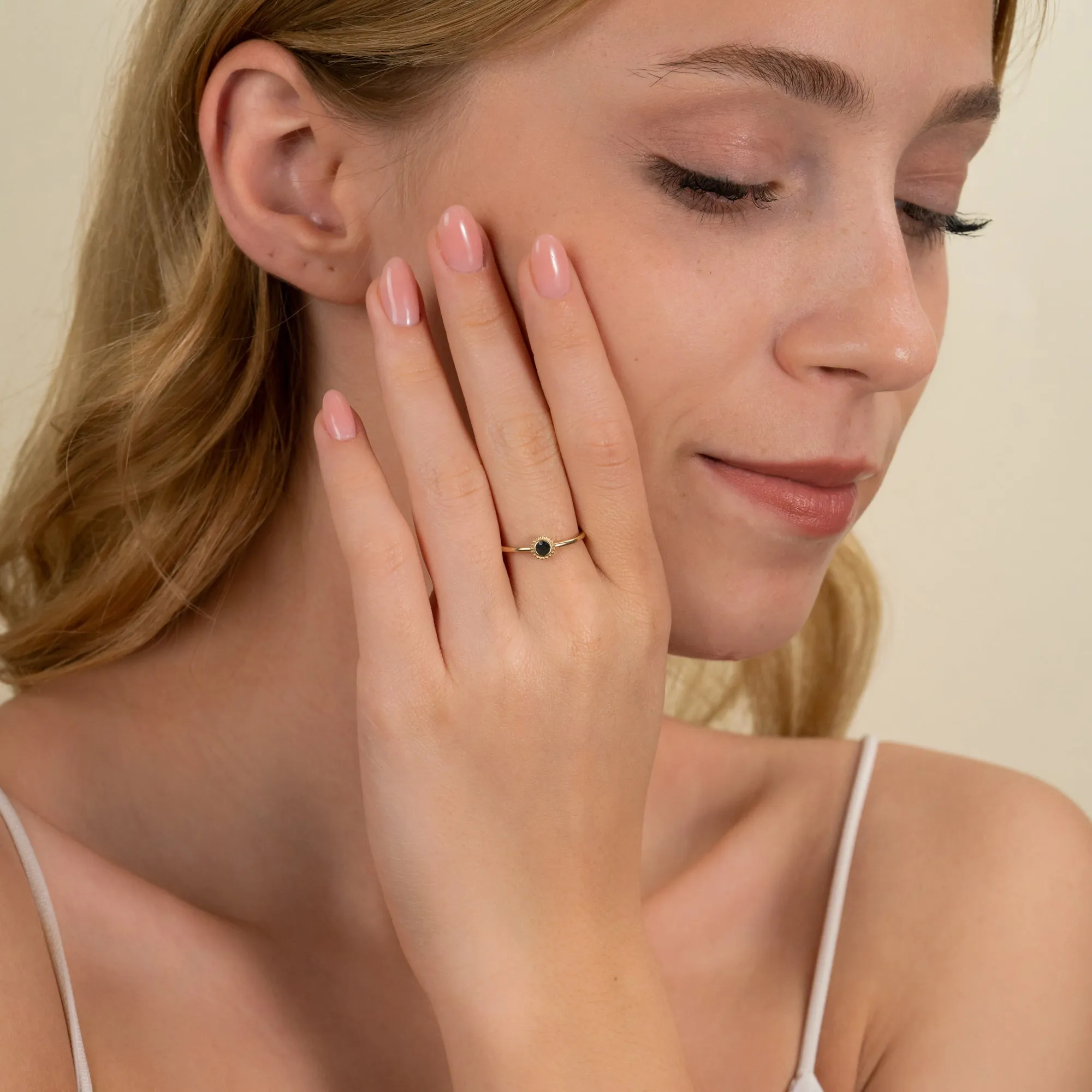Black Onyx Art Deco Ring, Winnie