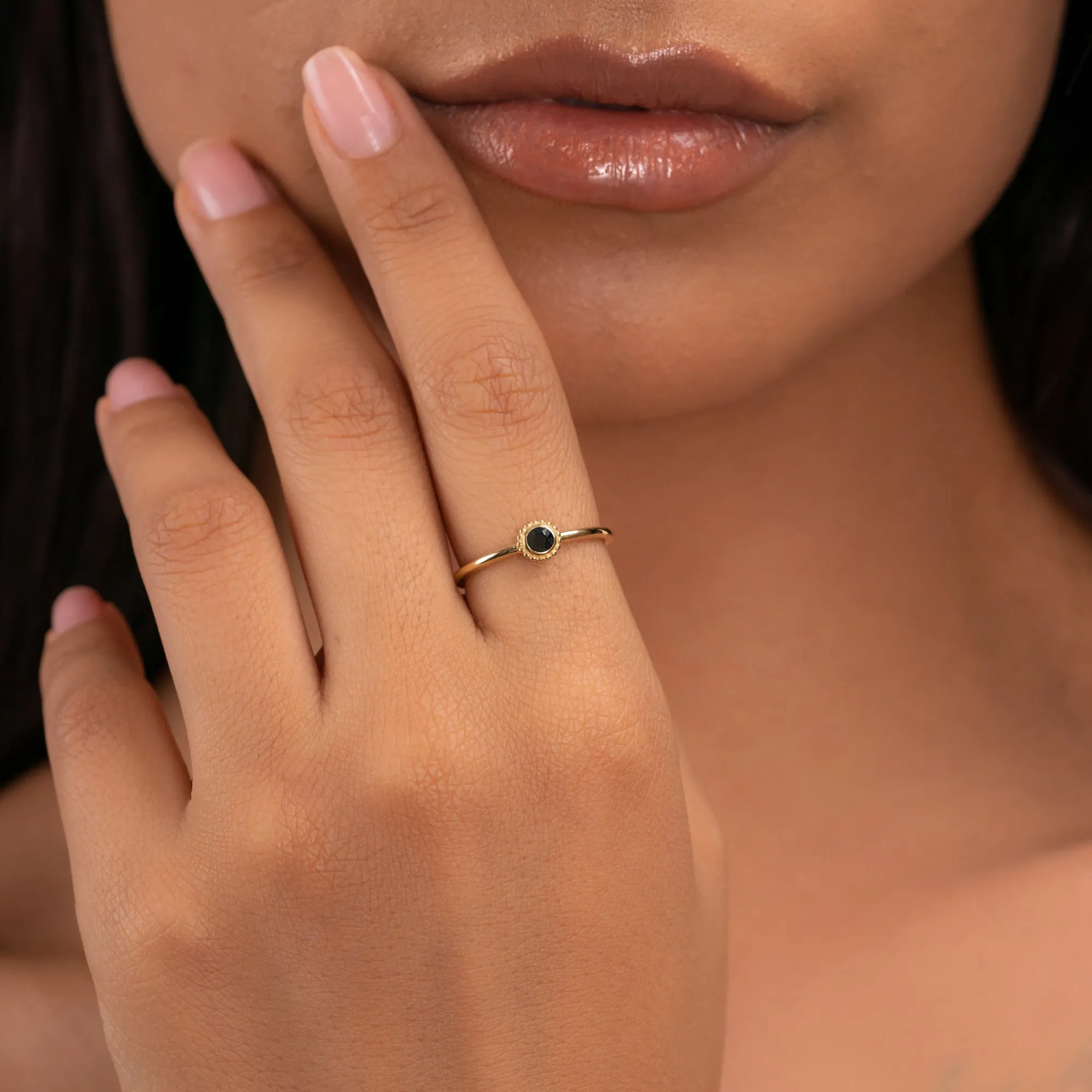 Black Onyx Art Deco Ring, Winnie