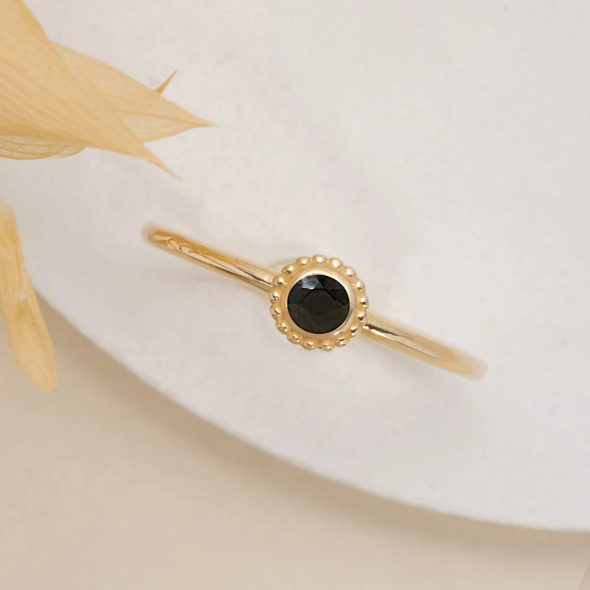 Black Onyx Art Deco Ring, Winnie