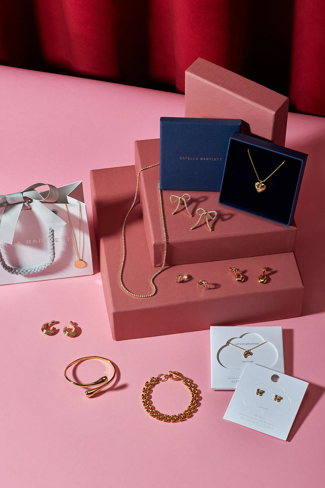Bow Tennis Chain Earrings