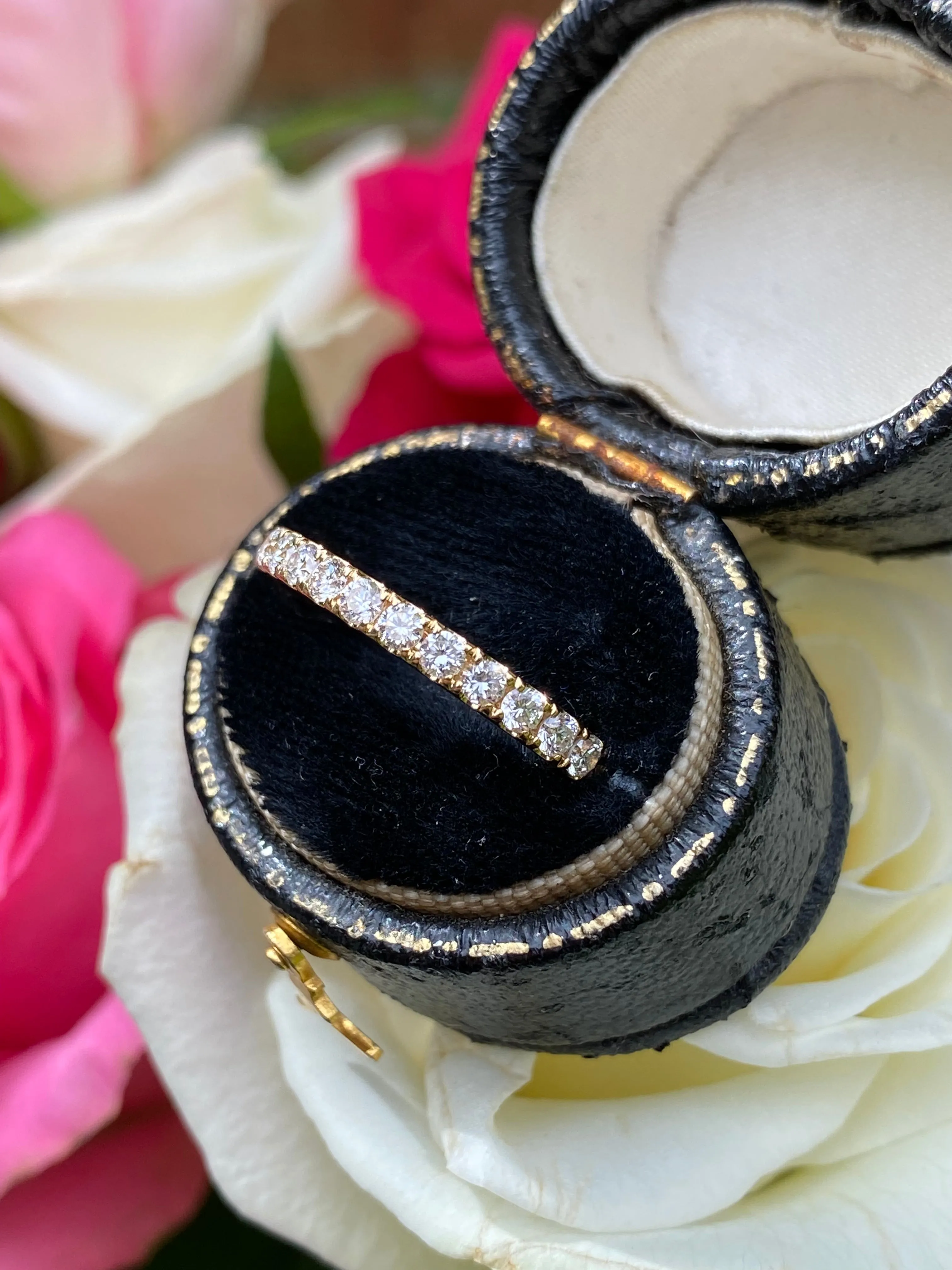 Brilliant Cut Diamond Half Eternity Wedding Ring 0.54ct 18ct Yellow Gold
